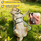 Non stick smooth edges of transparent pet weather shield garment