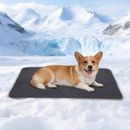 ZAKAPAWS premium cooling blanket front view grey color for medium dogs