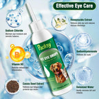 Safe pet eye drops for dogs and cats experiencing itching or irritation.