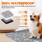 Two pack grey puppy training pads folded