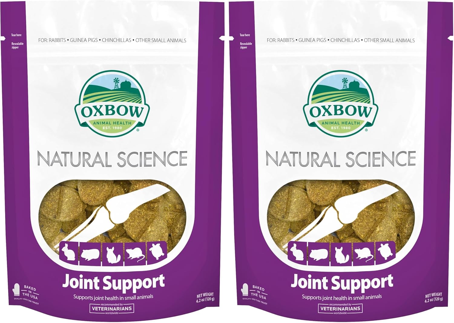 Oxbow Natural Science Joint Support, Anti Inflammatory Supplement for Rabbit & Guinea Pig, Oxbow Timothy Hay, Made with Glucosamine, Turmeric, & Yucca, Made in USA, 4.2 oz Bag - Image 9