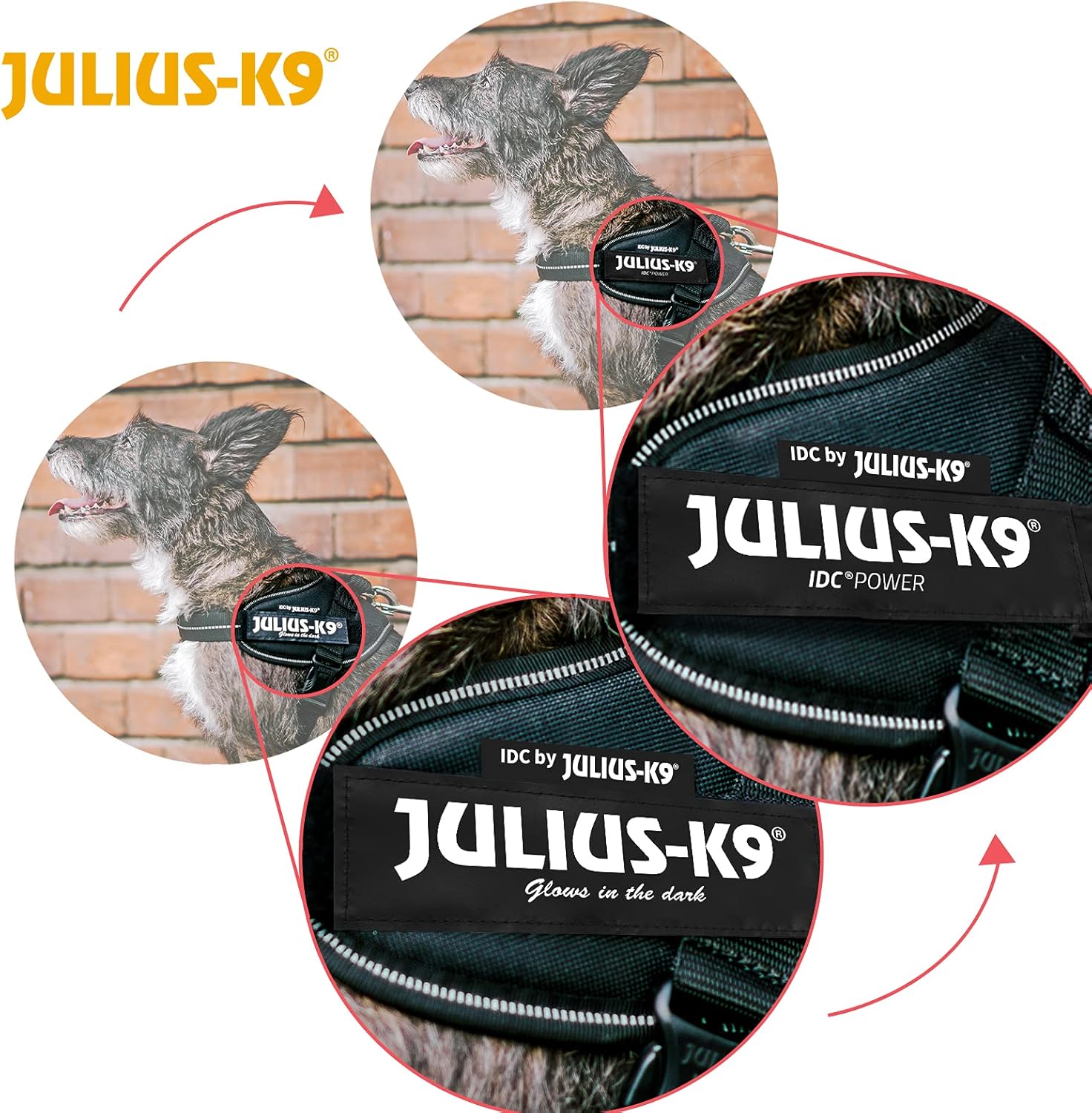 Interior breathable lining of the Julius-K9 dog harness