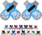 PUPTECK Anti-Slip Dog Socks with Double Sides Grips for Small Medium Large Dogs Hardwood Floors Prevents Licking, Dog Shoes for Hot Pavement Traction Control Paw Protector for Senior Dogs, Grey L - Image 9