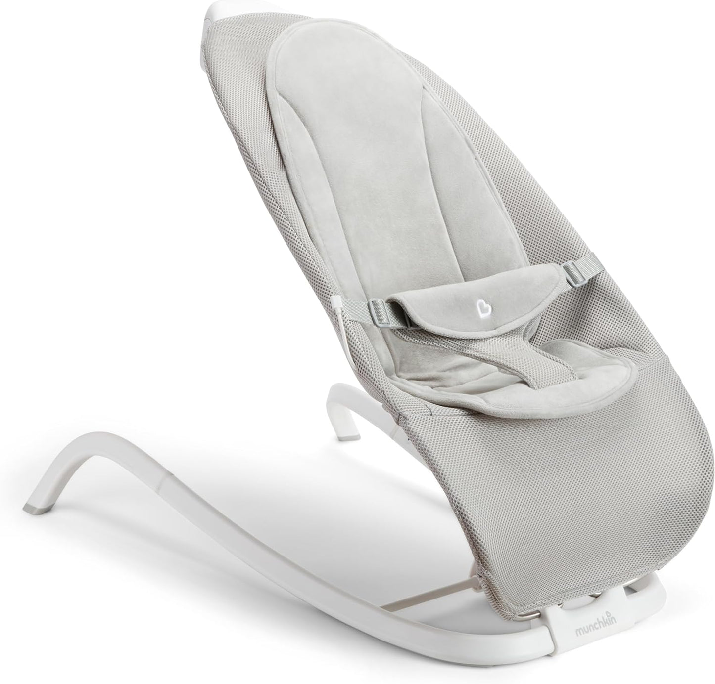 Munchkin electric baby bouncer and rocker front view grey