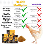 Brewer's Yeast + Probiotics + Niacin + Vitamins Supplement for Ducks, Chickens and Poultry. (Molt Recovery, Severe Stress, Egg Quality and Development) 10-Ounce Resealable Foil-Lined Pouch - Image 5
