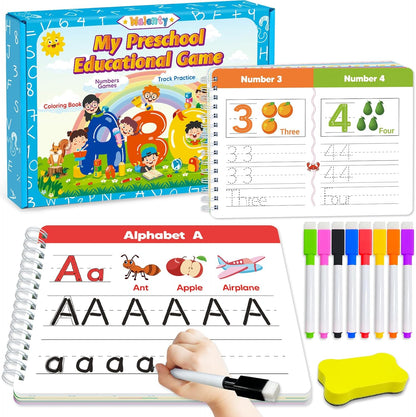 Curious 2 Learn Preschool Learning Activities Workbook front view showing colorful tracing pages.
