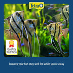 Tetra tropical fish vacation feeder showing 14 day duration label