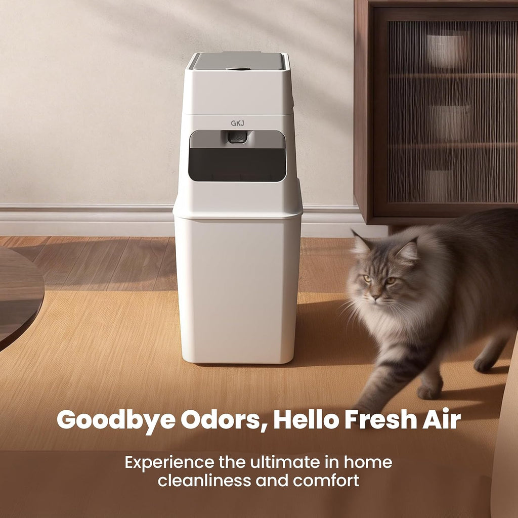 GKJ Cat Litter Box Waste Disposal System for Odor Control Cat Litter Trash Can | Includes 1 roll of 16 Easy Tear-Off Bags | Diaper Trash Can - Image 9