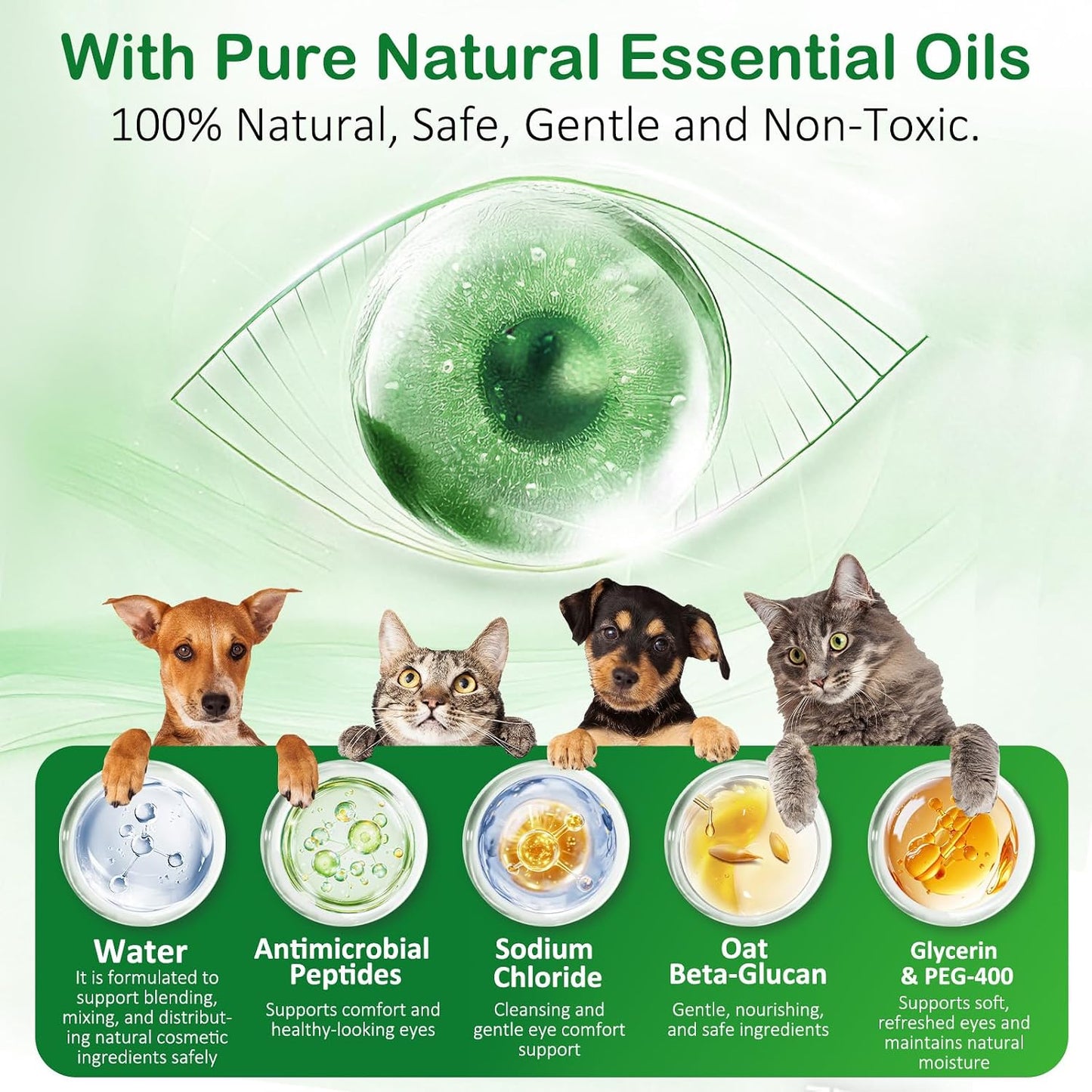 VOSIFSDIY non toxic pet eye care solution imported from USA.