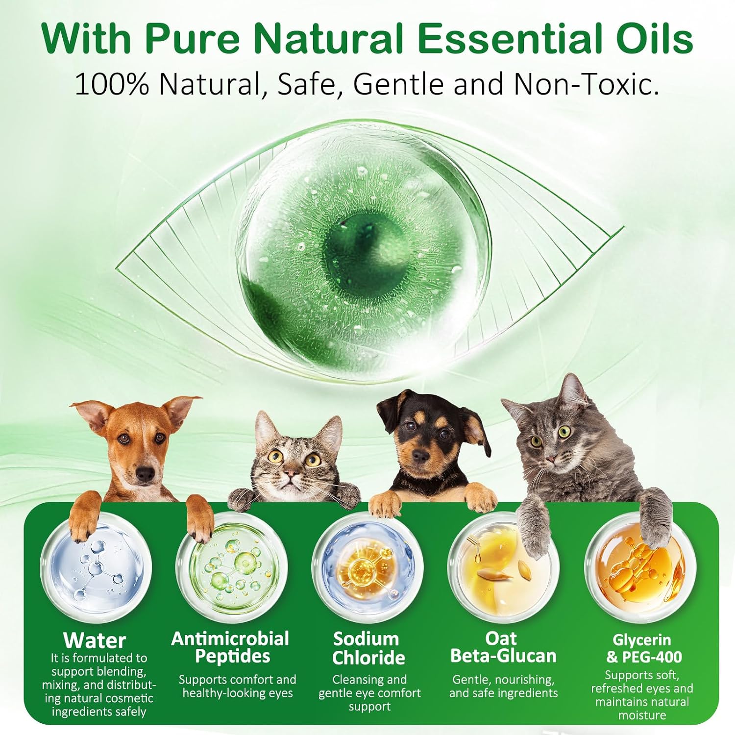 VOSIFSDIY non toxic pet eye care solution imported from USA.
