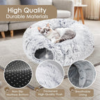 Baseola lightweight indoor cat tunnel bed packed inside its convenient storage bag