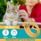 Natural flea and tick protection collar for cats