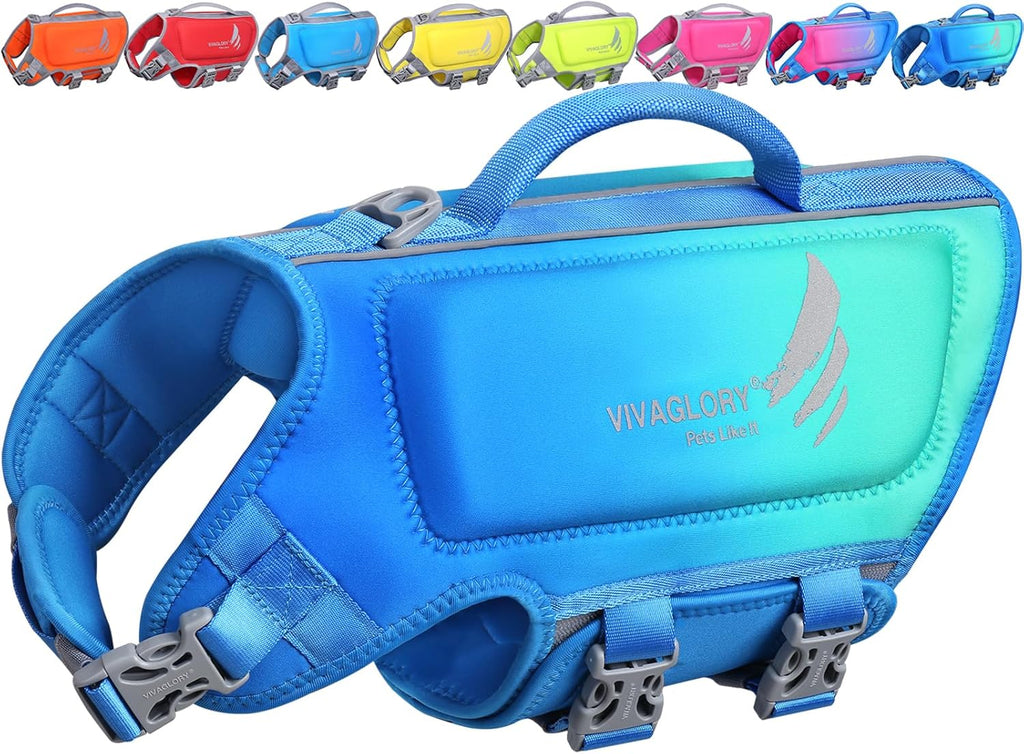 VIVAGLORY High Buoyancy Dog Life Vest, Swimming Vest with Handle, Dog Life Jacket for Swimming & Boating, Buoyancy for Puppy Doggy, M, Pink - Image 13