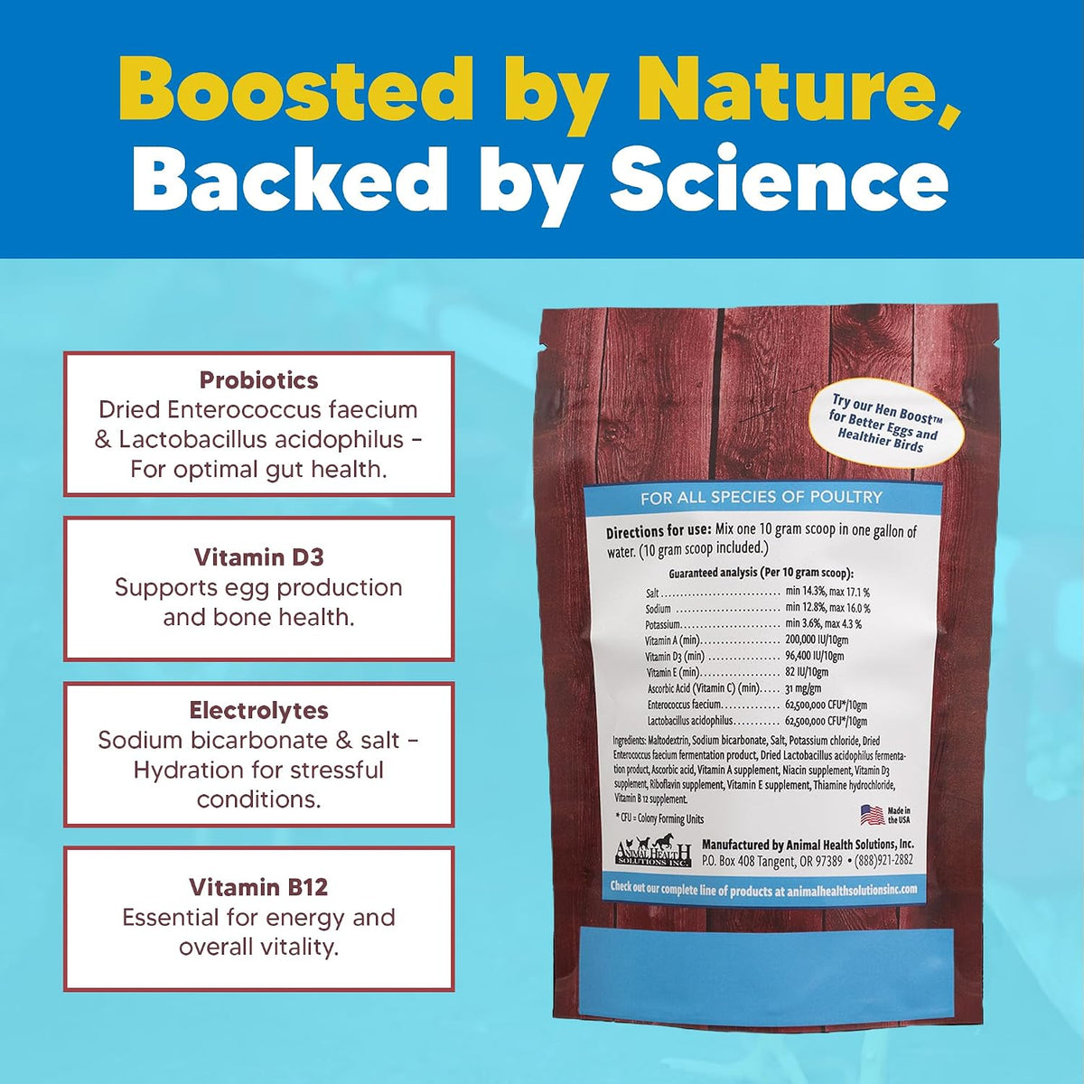 Equerry's Flock PRO Chick Boost Probiotic - Probiotics, Vitamins, Minerals and Electrolytes for Chickens | Chicken Vitamins and Supplements for All Poultry - 8oz - Image 4