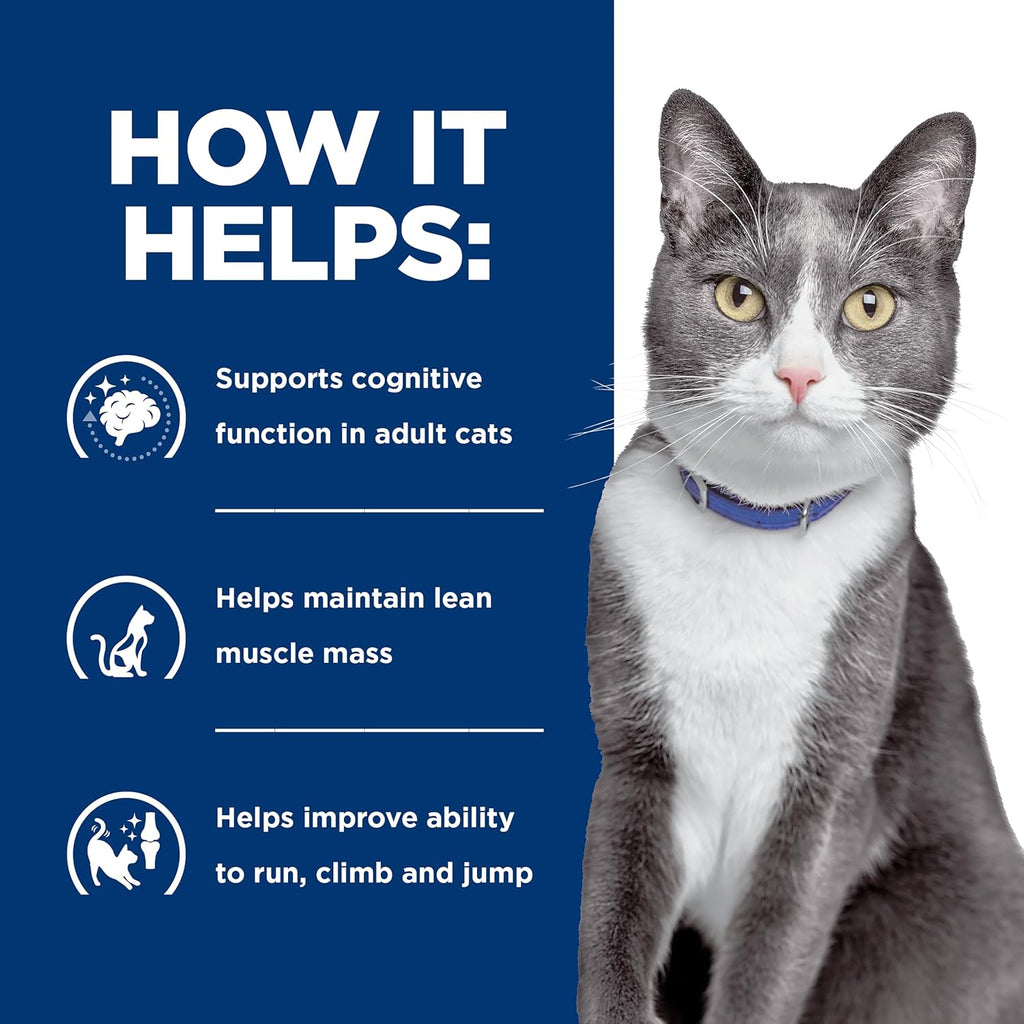 Hill's Prescription Diet Salmon Dry Cat food ingredients and nutritional breakdown side view