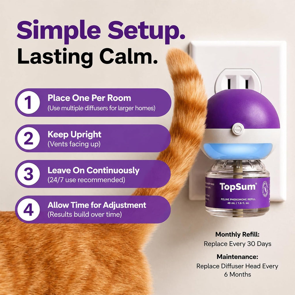 TopSum pet calming plug in refill for anxious cats