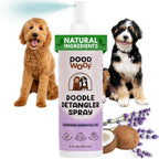 Dood Woof Dog Detangler Spray 8 ounce front bottle view