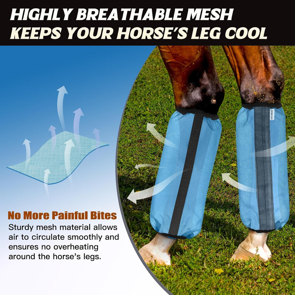 LANGXUN insect protection horse gear rear view showing secure fasteners