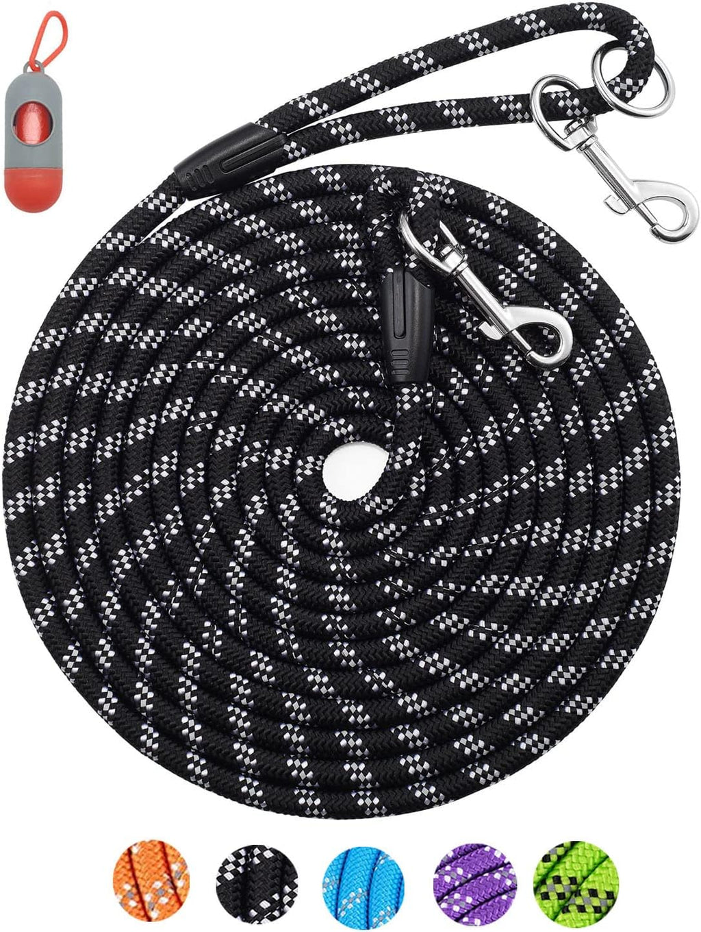 Long Dog Leash for Training 10FT/16FT/20FT/30FT/50FT/100FT, Reflective Tie Out, Heavy Duty Dog Lead for Large, Medium & Small Dogs - Outside Walking, Playing, Camping, Yard - Image 9