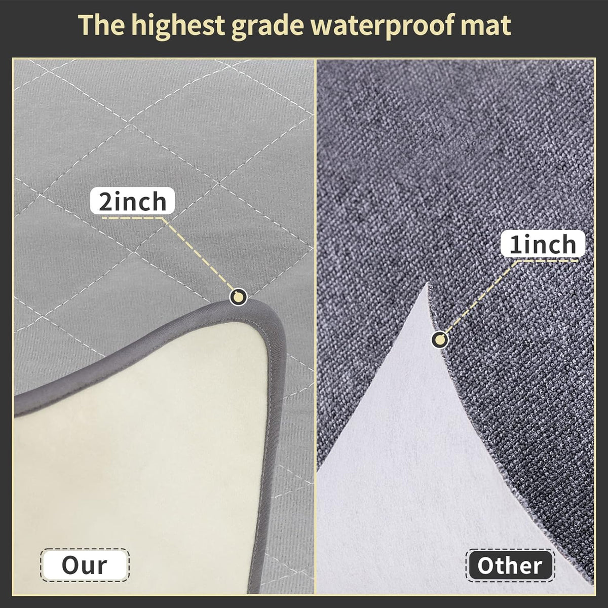 Close up of absorbent polyester fleece surface on CoolShields pet mat