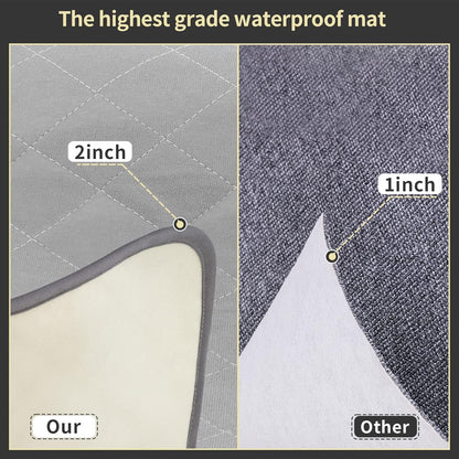 Close up of absorbent polyester fleece surface on CoolShields pet mat