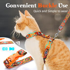 Back view of Dooradar cat harness with leash attachment