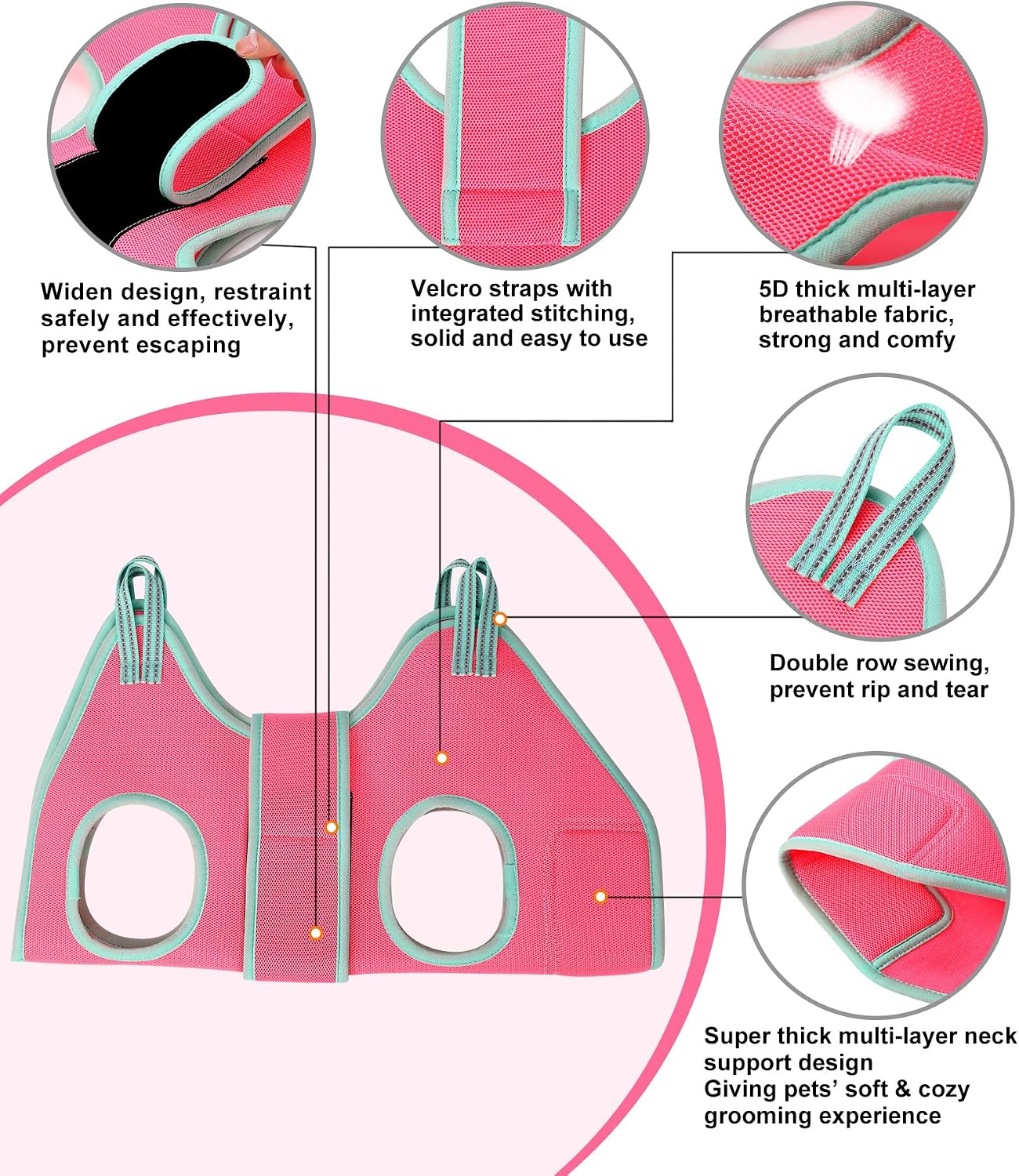 Pet resting comfortably in Kkiimatt grooming harness for claw care