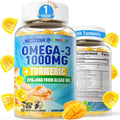 Nextdia vegan omega 3 turmeric mango gummies front bottle view
