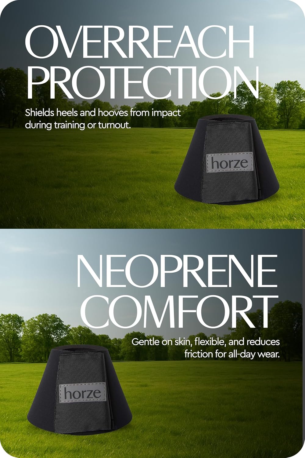Horze shock-absorbing bell boots for training and turnout