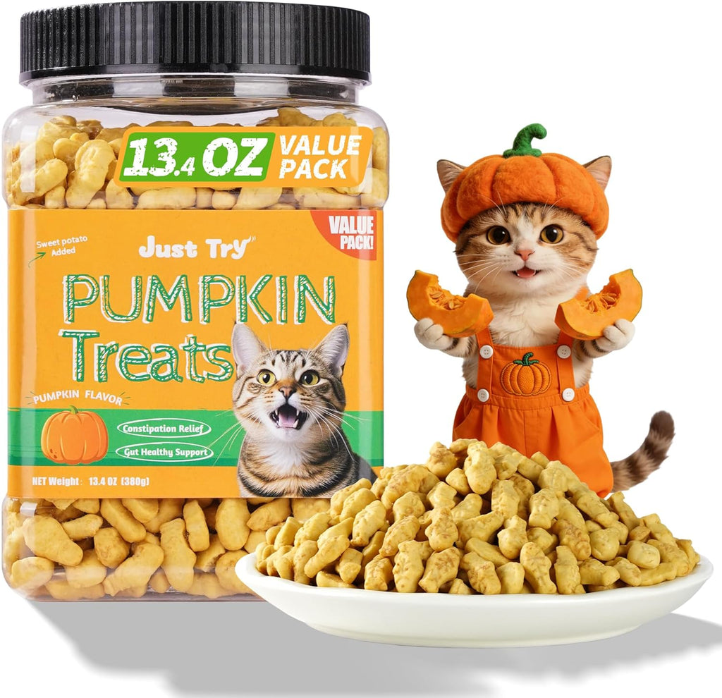 Just Try Cat Treats for Indoor Cats Hairball Control Natural Salmon Healthy Cat Grass Treats Kitten Snacks Training Biscuits Catnip for Cats Dental Care 13.4 OZ - Image 13