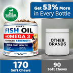 Yuma'S fish oil chews for pet immune and coat support.