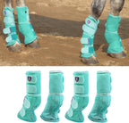 Harrison Howard Horse Fly Boots Mint Large front view mesh leg guards