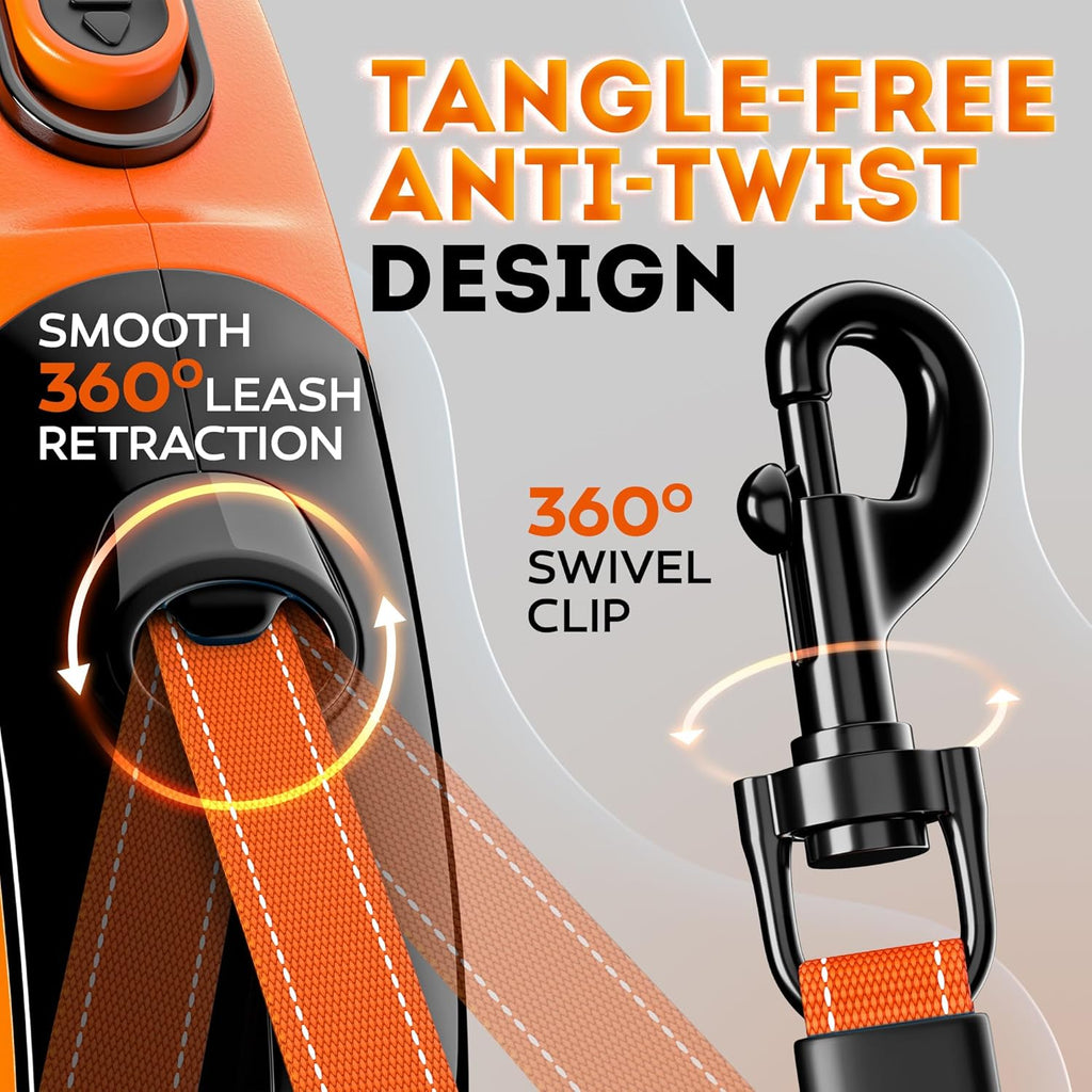 Iwoofi 360 degree tangle-free dog leash mechanism