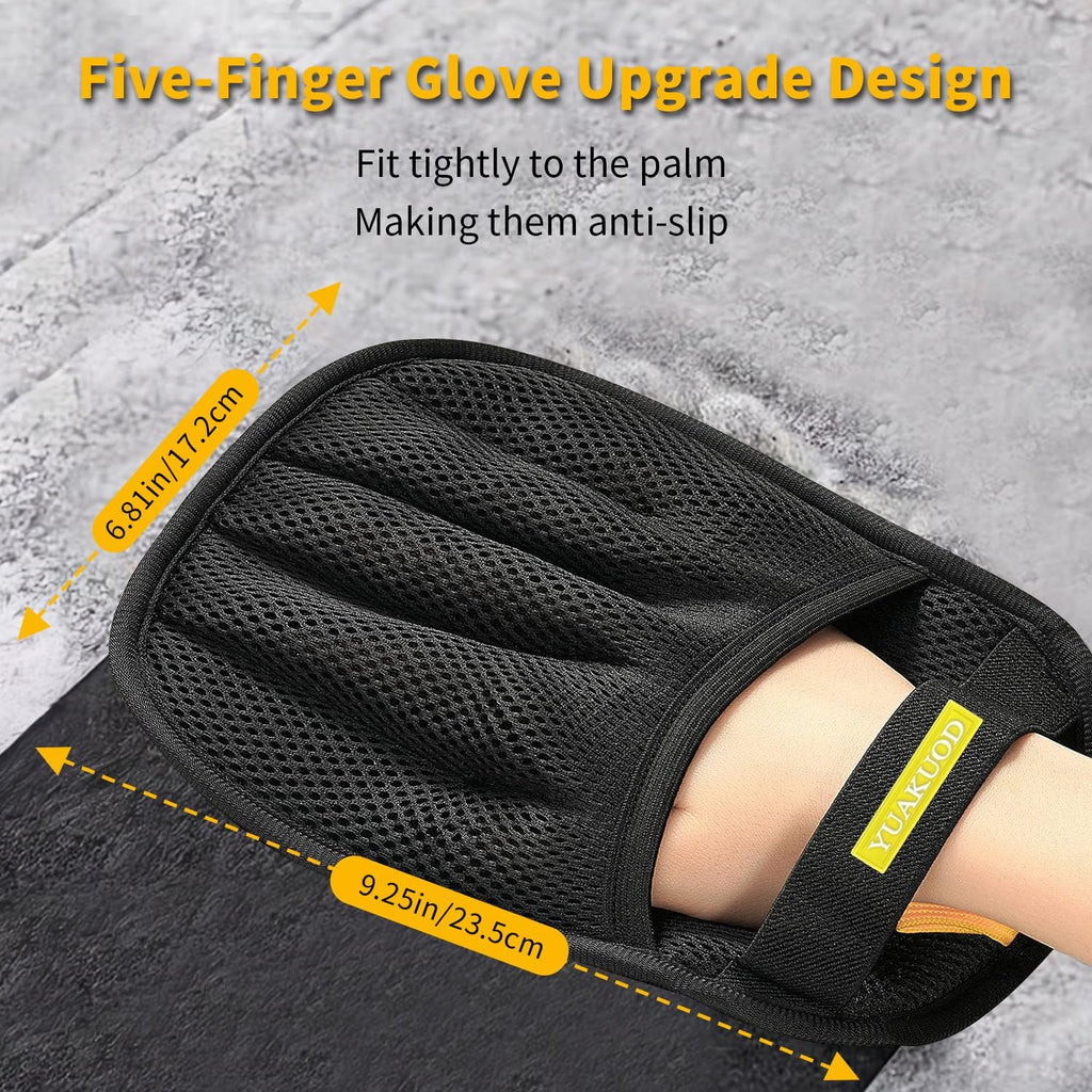 Five finger electrostatic pet fur remover mitt for cats and dogs