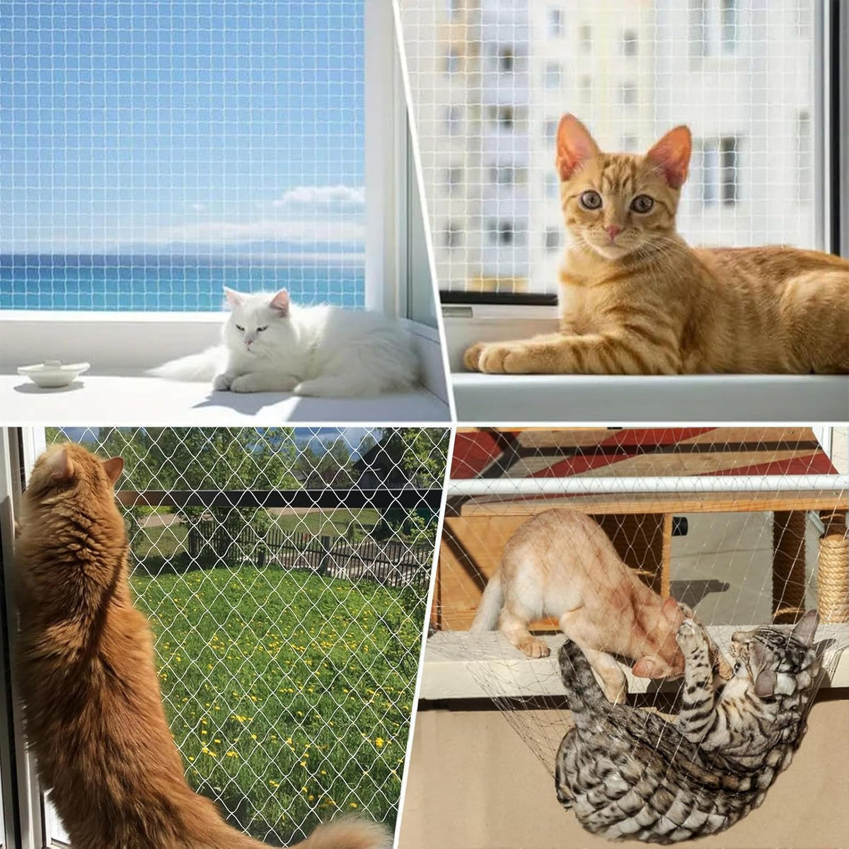 Funvalley Surperfect anti-fall pet mesh in transparent finish
