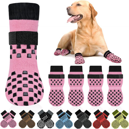 Anti Slip Dog Socks to Prevent Licking Paws, Dog Shoes for Hot/Cold Pavement, Dog Boots on Hardwood Floors, Traction Control Dog Booties & Paw Protectors for Small Medium Large Senior Dogs - Image 10
