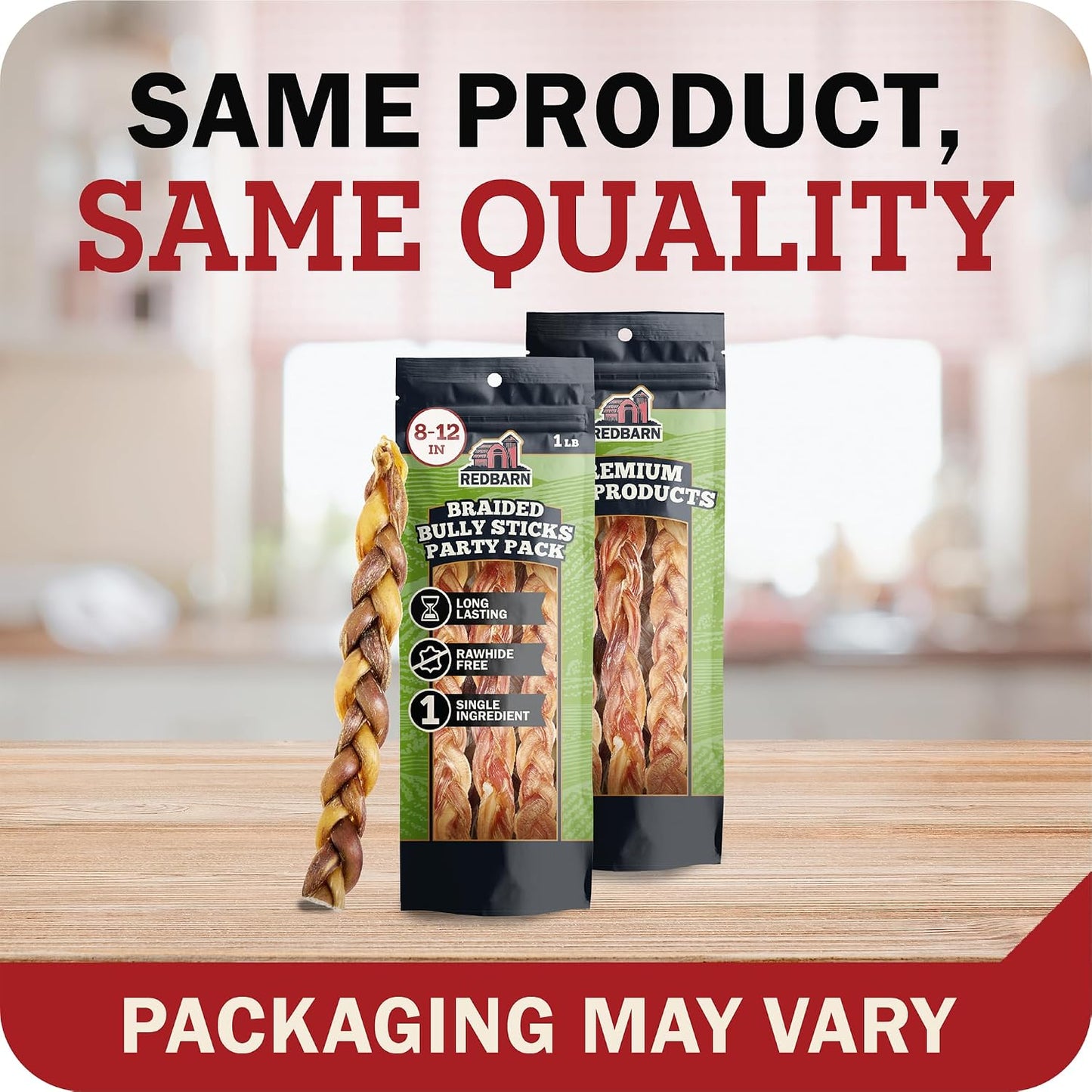 Redbarn Pet Products All Natural 5"-8" Braided Bully Sticks for Small & Large Dogs - Healthy Long Lasting Beef Chews Variety Party Pack - Single Ingredient Low Odor Rawhide Free - 8 oz Bag - Image 15