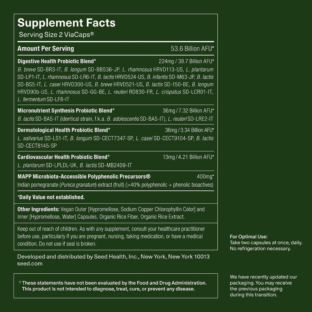 Seed DS-01 Daily Synbiotic packaging and box