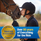 Farnam SimpliFly 10 pound container next to a measuring scoop for daily dosage
