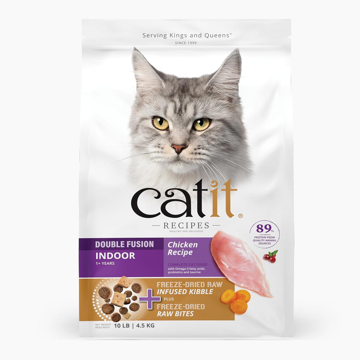 Catit Recipes Double Fusion Adult Cat Food - Chicken Recipe, High-Protein, Freeze-Dried Raw Toppings, No by-Products, Minimally Processed for Optimal Nutrition, 4 lb - Image 11