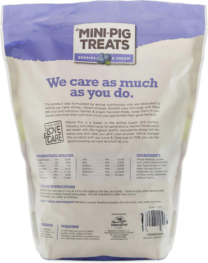 Manna Pro 4 pound mini pig treats nutritious pellet rewards