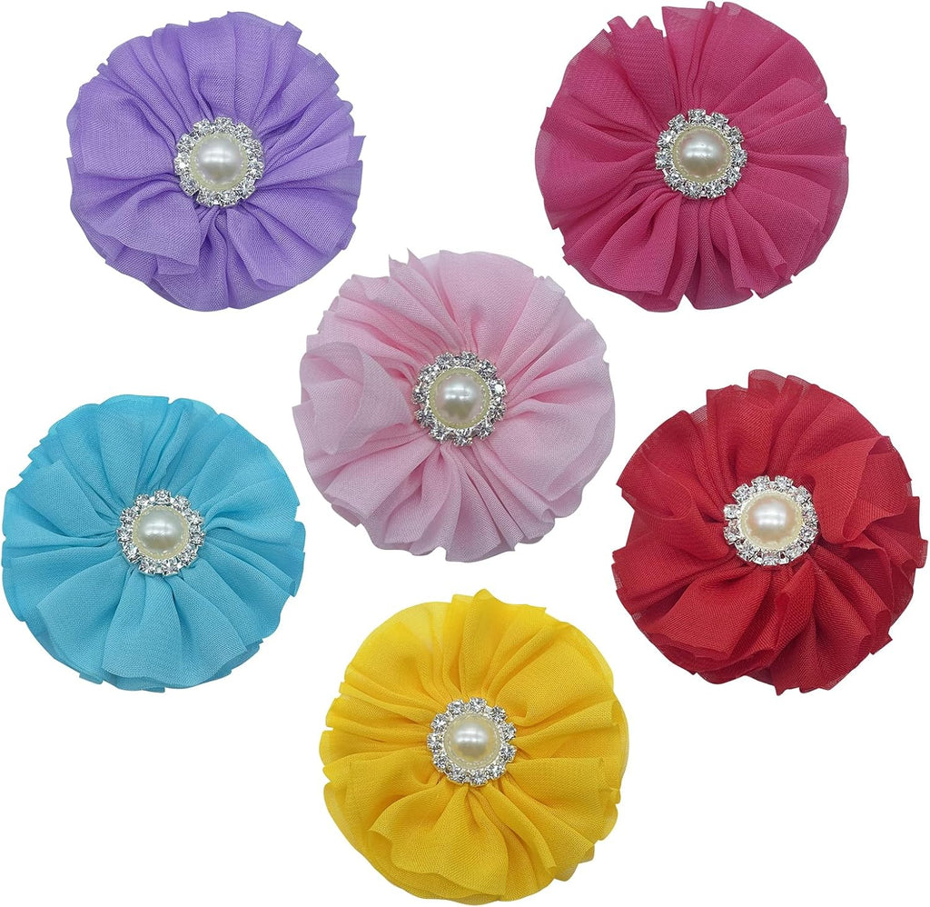 UBQUBQ pet fashion accessories pack of six colorful slide on collar flowers