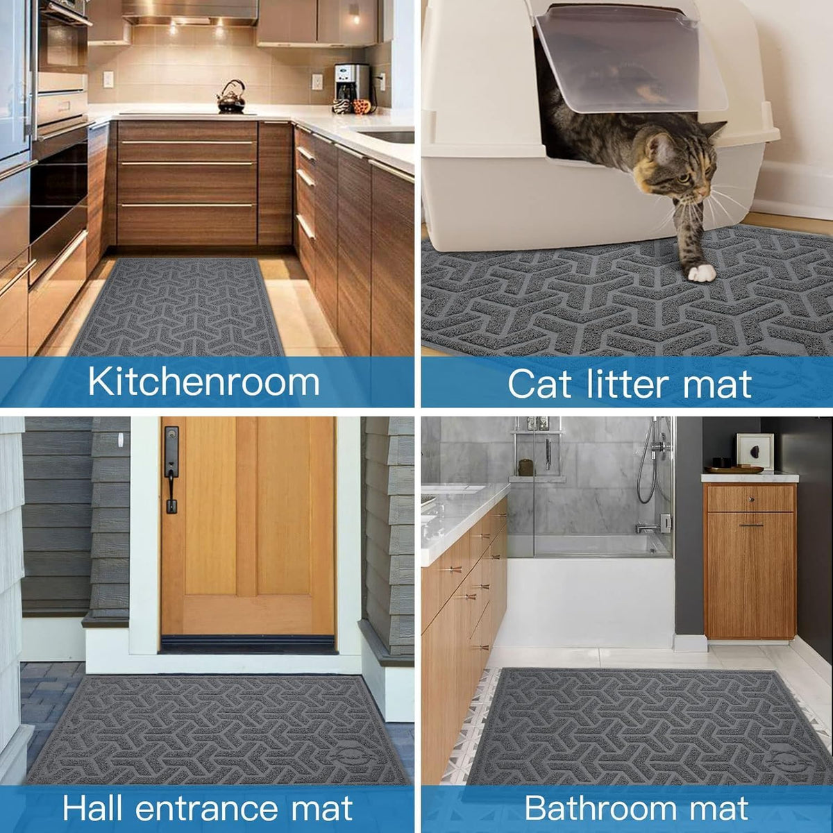 Anti slip waterproof backing detail of the UPSKY cat mat