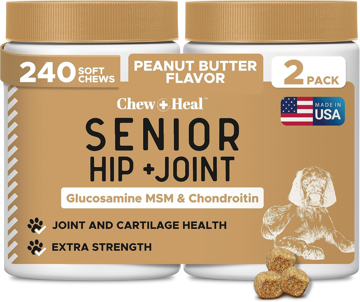 Glucosamine for Senior Dogs Hip and Joint Supplement, 60 Mobility Chews | Made with Glucosamine, MSM, Chondroitin, Green Lipped Mussels and More - Image 9