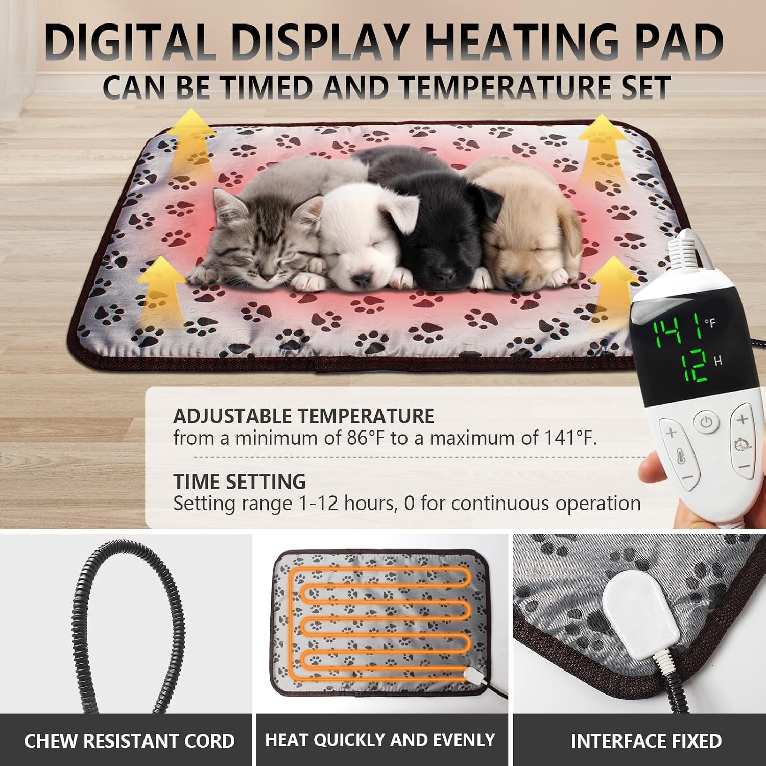 Geniprem puppy incubator with heating lamp and fan for newborn pets