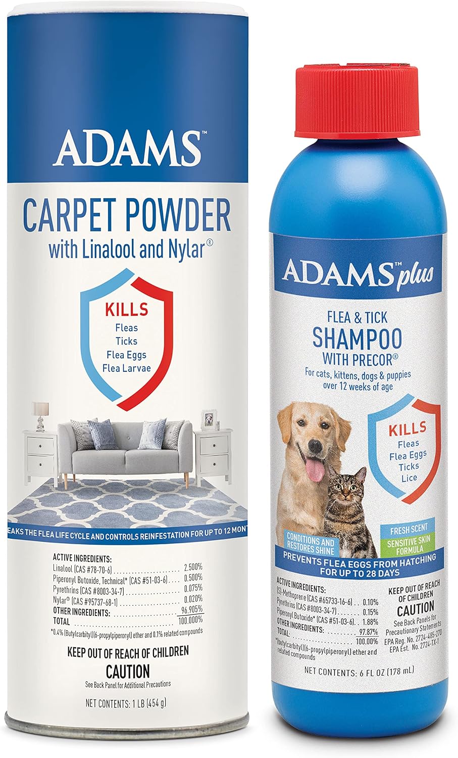 ADAMS Plus Flea & Tick Carpet Powder, Kills Fleas and Ticks On Contact, Prevents Flea Infestations for 12 Months, for Carpets and Upholstery, Freshens and Deodorizes, Treats Up to 400 sq ft, 16 oz - Image 12