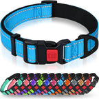 Taglory Reflective Dog Collar for Large Dogs, Soft Neoprene Padded with Escape-Proof Locking Buckle, Upgraded Zinc Alloy Ring, Adjustable for Pitbull Labrador Retriever, Red,L - Image 12