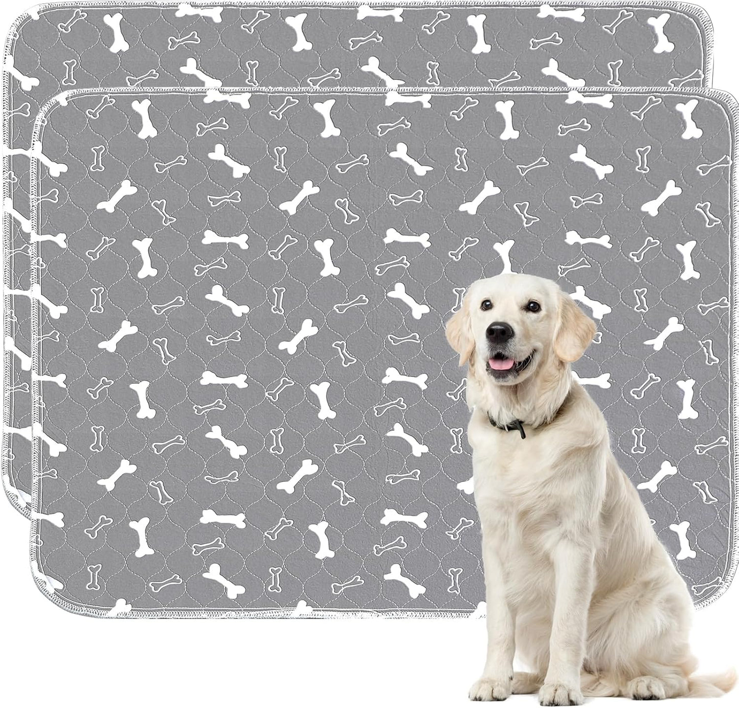 Washable Pee Pads for Dogs, 2Pack Reusable Puppy Pads, Fast Absorbent Dog Pee Pads for Crate Pet Training Pads, Waterproof Whelping Pads for Dogs Bed Mat Crate Indoor (Grey, 18x24) - Image 13