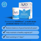 AZO vaginal probiotics capsule supplement facts label
