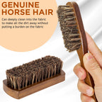 Close up of soft horse hair bristles on Takavu laundry tool